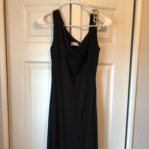Calvin Klein, size 2, black floor length dress